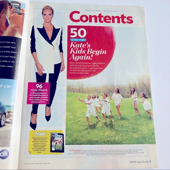 4/$10 PEOPLE MAGAZINE OPRAH GOSSELINS KIDS PAULA DEEN Issue AUGUST 26, 2013 NEW - Picture 2 of 13
